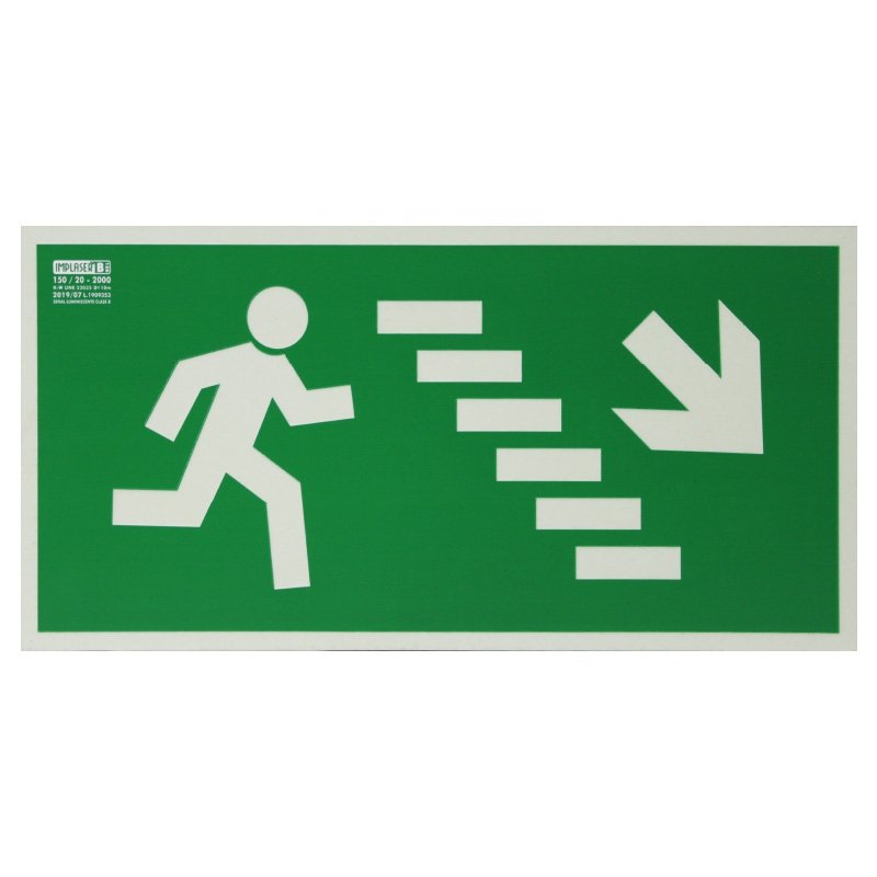 Plaque Escaliers (Descendre) - GPSMI Plaque Escaliers (Descendre) - GPSMI – Image 1