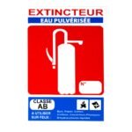 Plaque Extincteur Eau - GPSMI